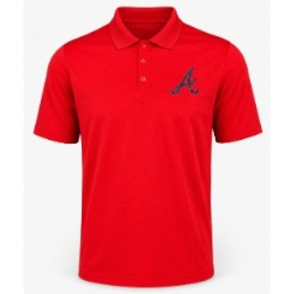 Fanatics Atlanta Braves MLB Mens Large Red Polo Shirt Short Sleeve Team Apparel
